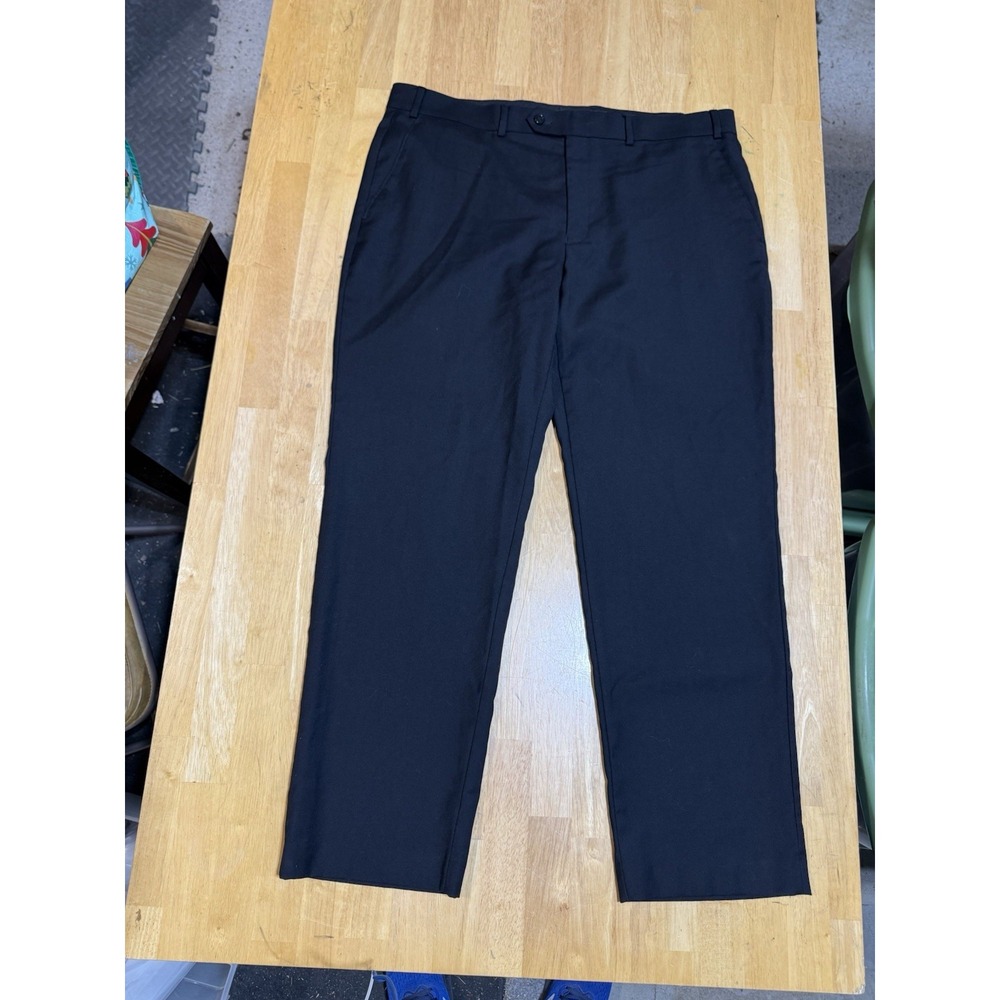 Lauren Ralph Lauren Mens 38x30 Black 100% Wool Natural Stretch Dress Pants